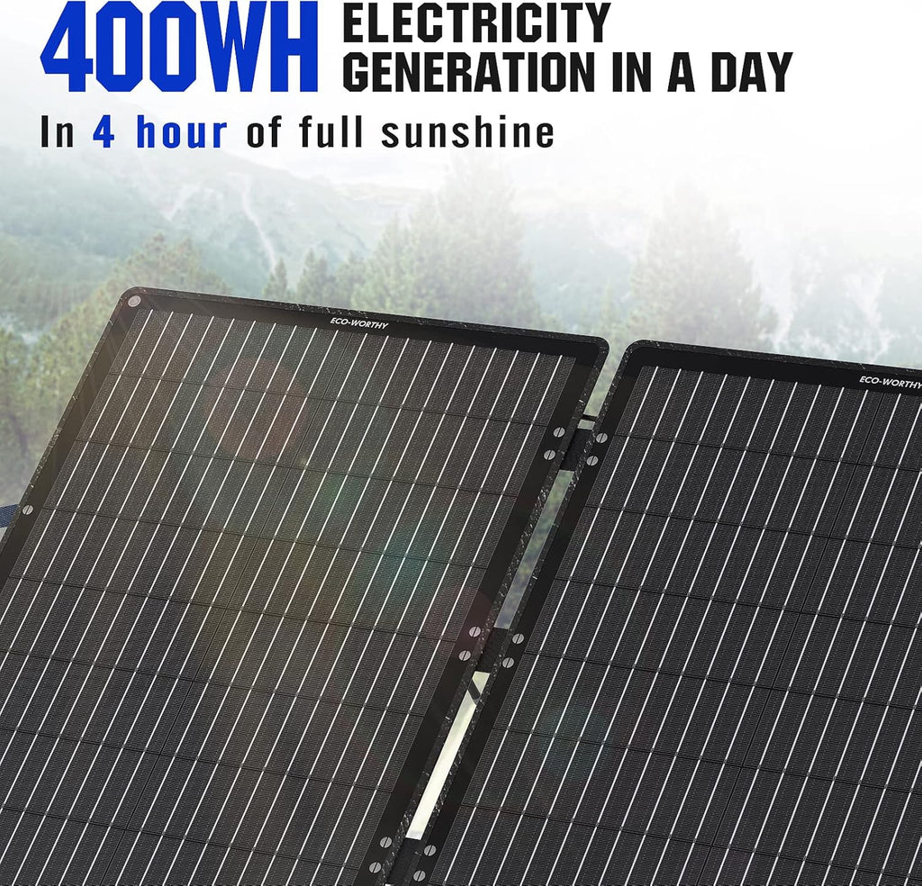 100W Foldable Solar Panel with Adjustable Kickstand Q3579