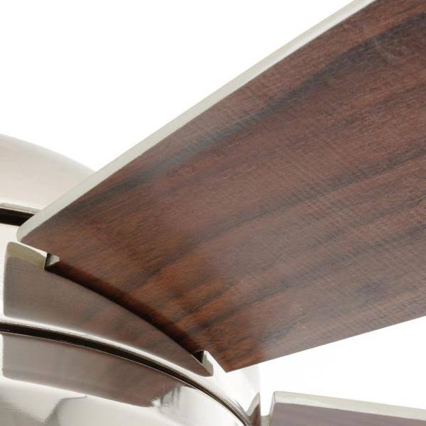 Polished Nickel American Walnut 52x22 Ceiling Fan with Light T853421