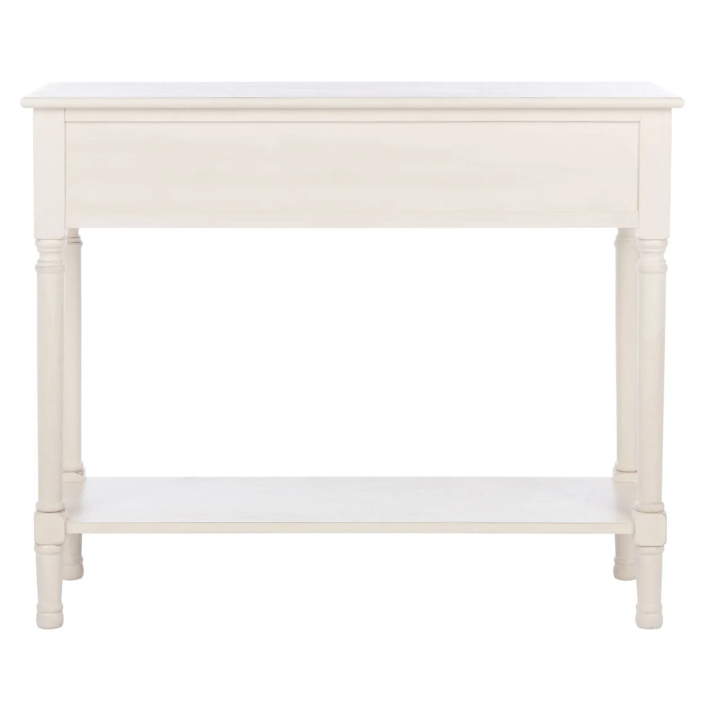 Distressed White 2 Drawer Console Table B540560