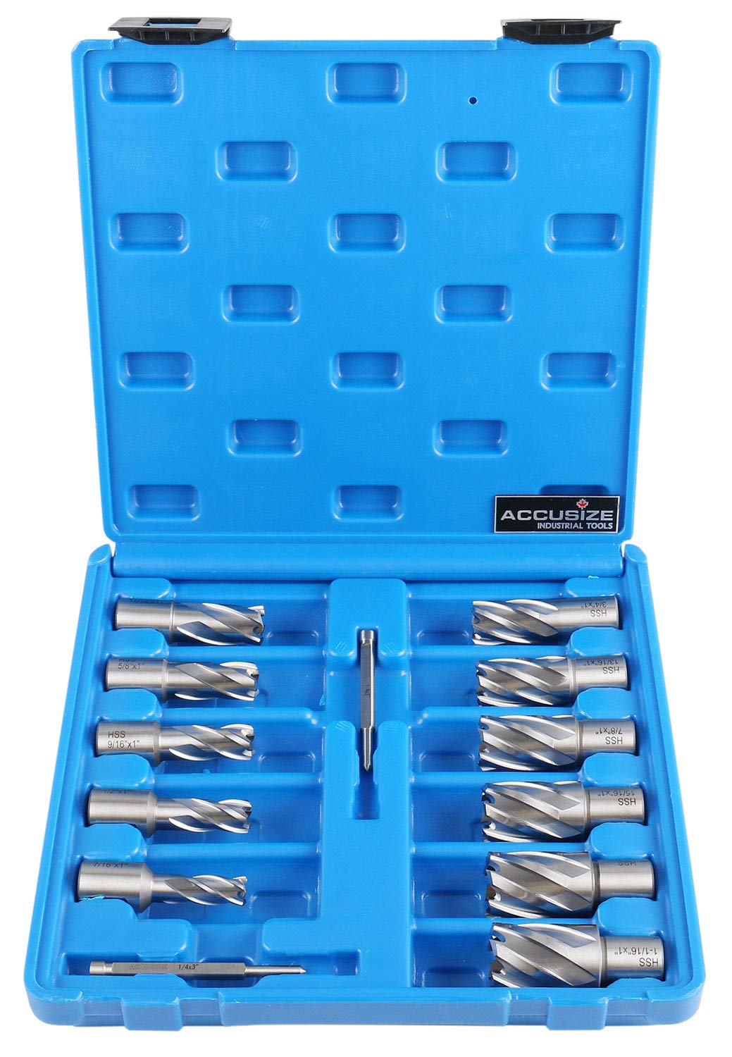 6 Pc Hss Annular Cutters with Pilot Pin R4558