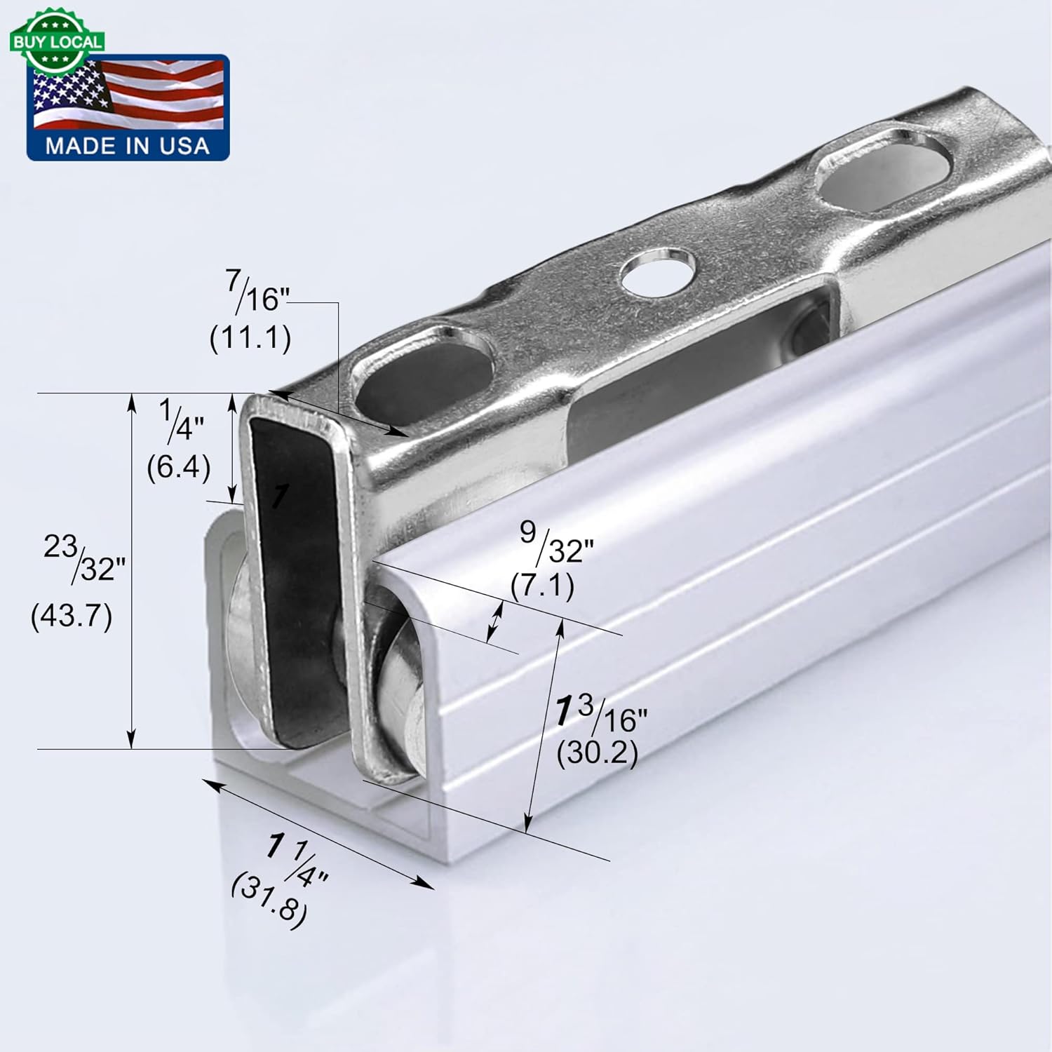 4 Wheel Light Duty Trolley Assembly, Electro-Galvanized Zinc, Pack of 2 T406784