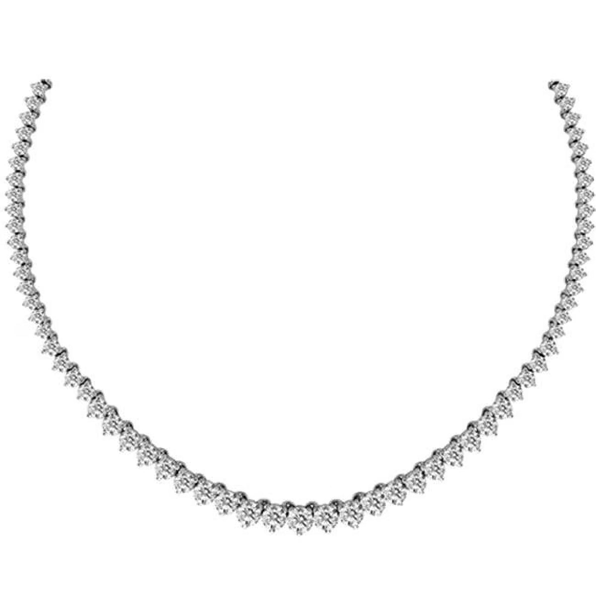14K White Gold Diamond Tennis Necklace X9549