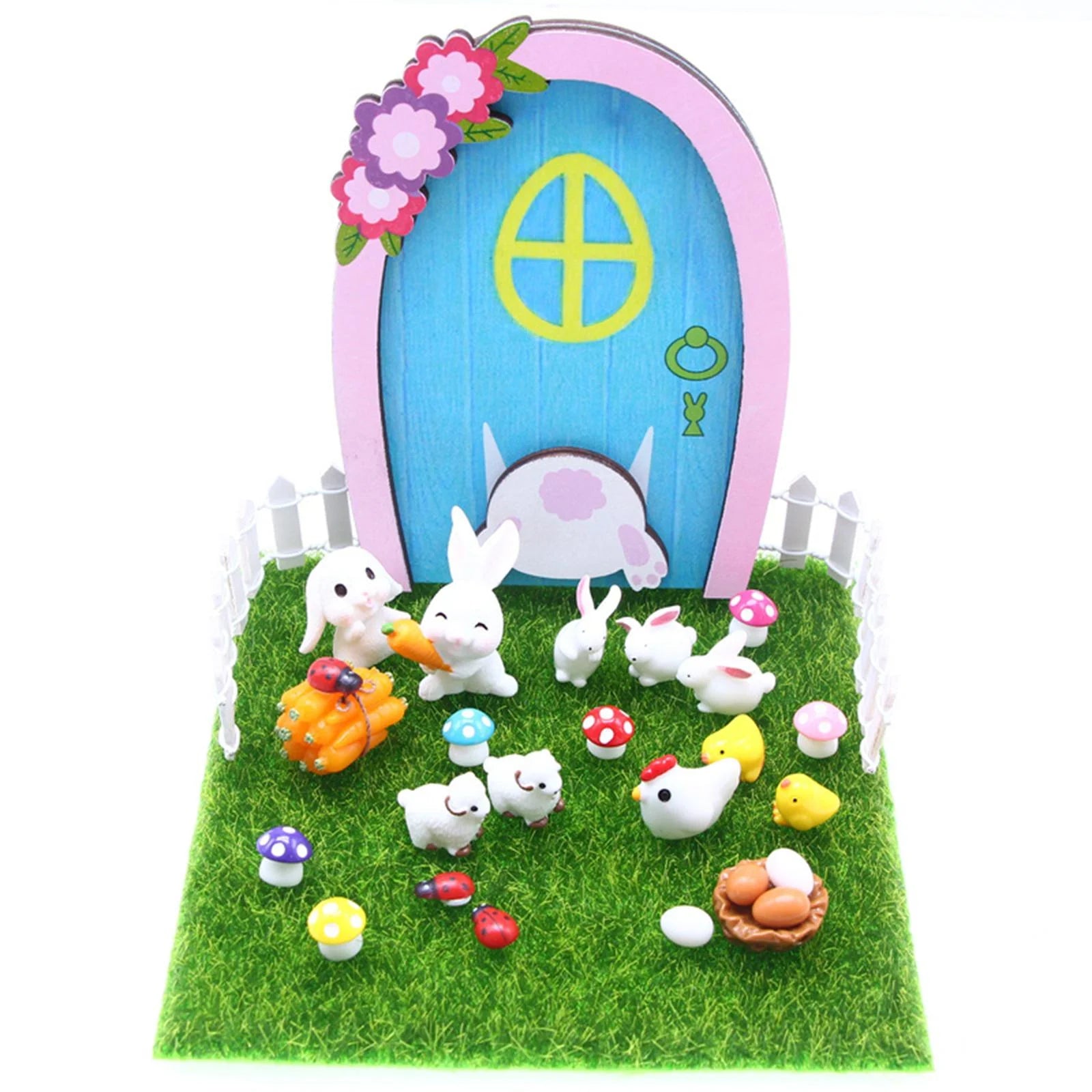 1:12 Scale Dollhouse Easter Rabbit Figurines Decor I909180