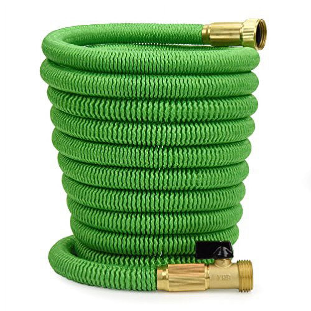 25 Feet Expandable Garden Hose with Brass End and 8 Function Spray Nozzle G636888