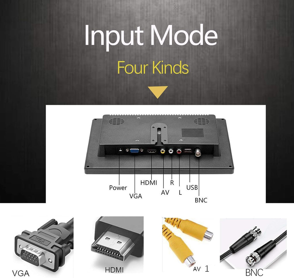 10.1 Inch LCD Security CCTV Monitor with HDMI Input Cable K64981