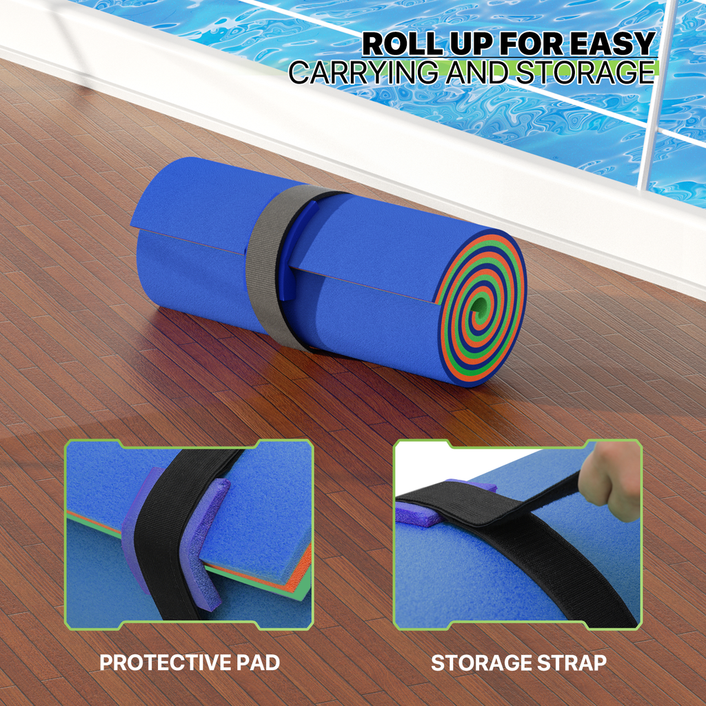 Blue 3-Layer XPE Foam Floating Water Mat C1481