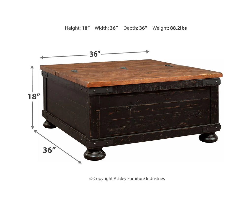 Black/Brown Lift Top Coffee Table S4761