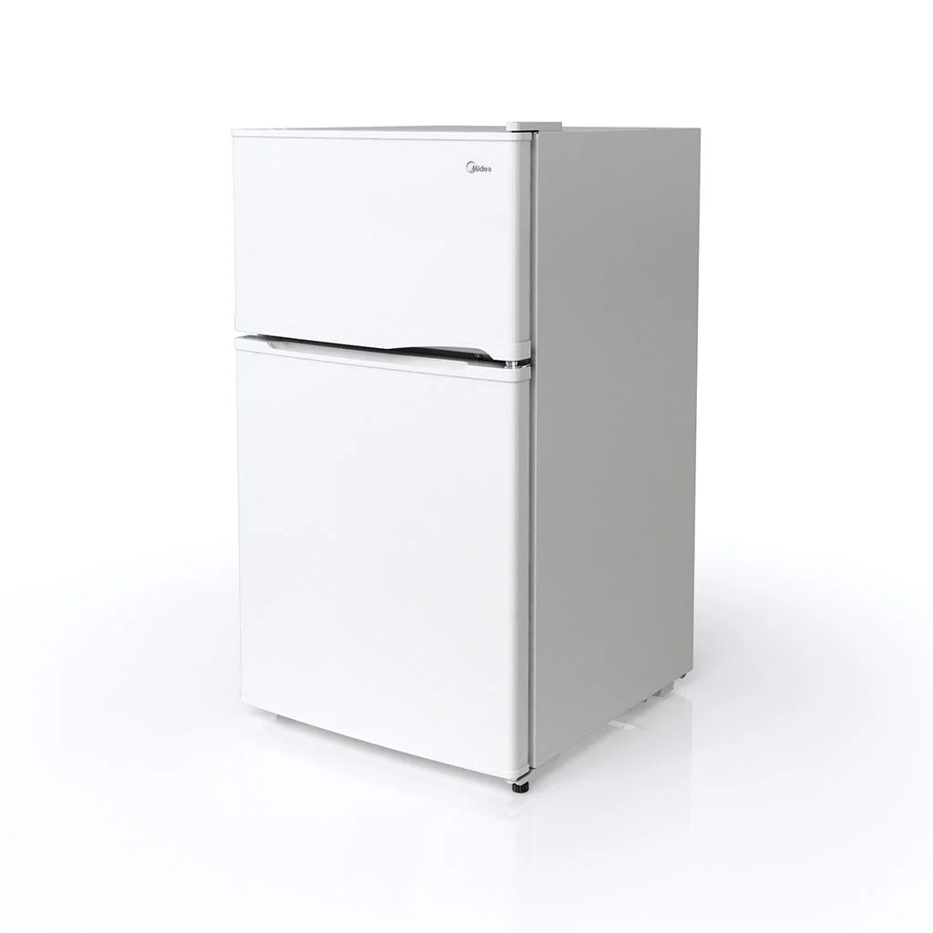 White Two Door Compact Refrigerator F7614