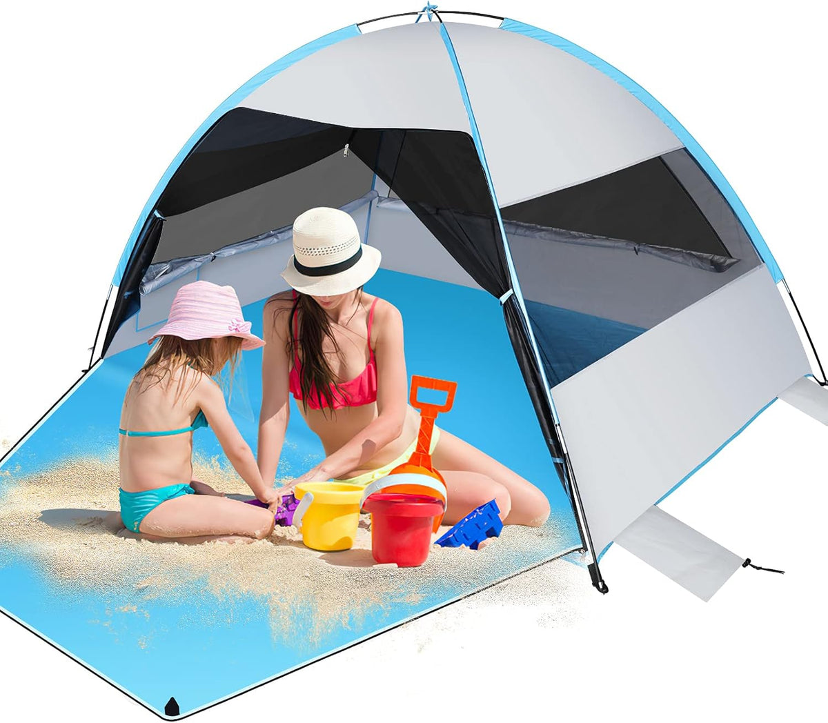 Large Beach Tent with Extended Floor & 3 Ventilating Mesh Windows K961