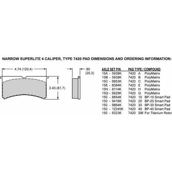 Forged Superlite Internal Caliper B336