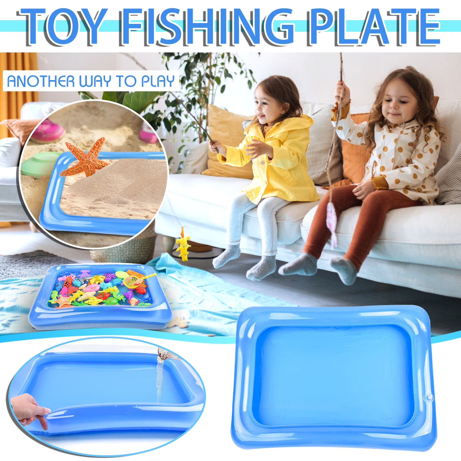 Inflatable Sand Table Toy Sand Fishing Tray I14448