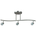 Three-Light Bright Satin Nickel Track Fixture S146