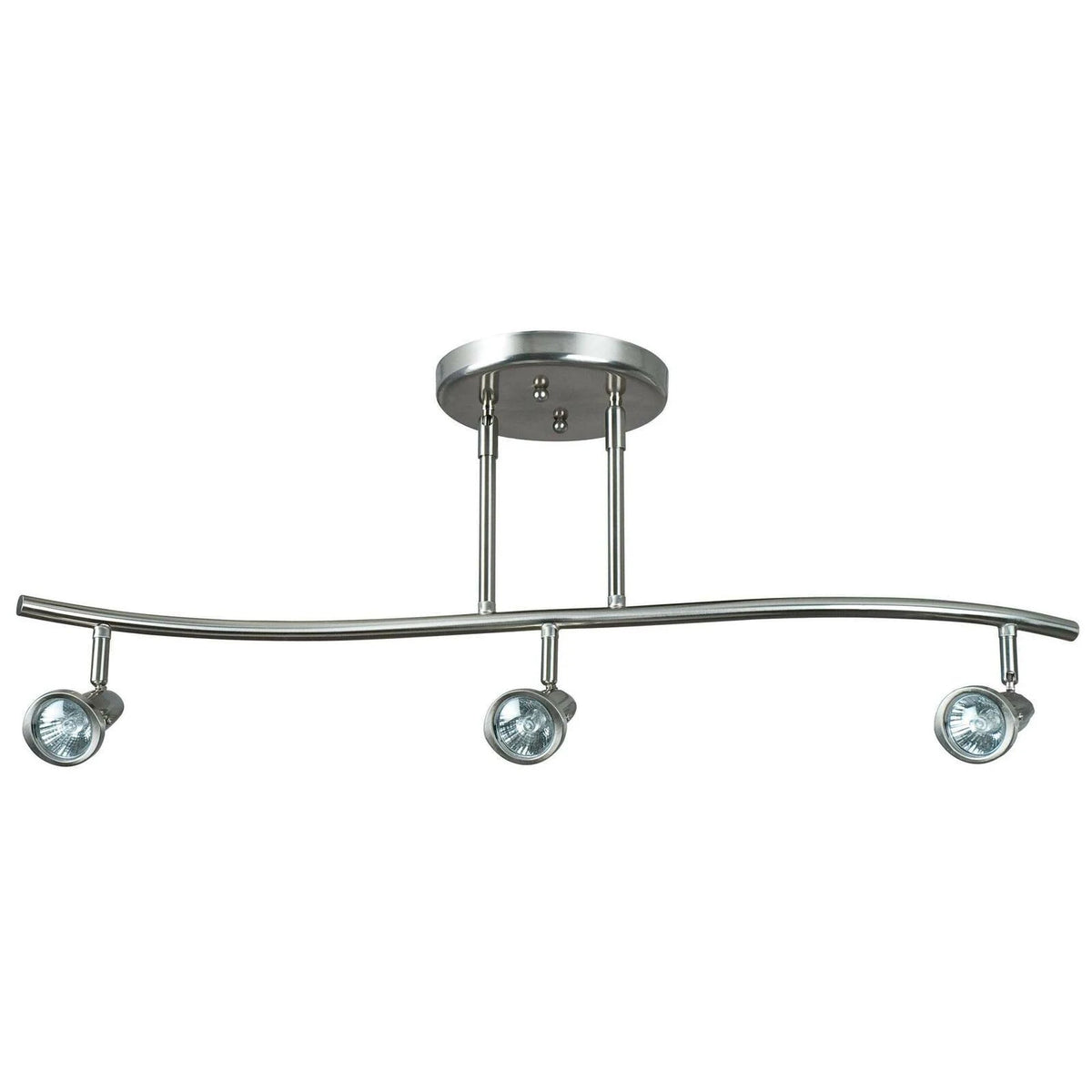 Three-Light Bright Satin Nickel Track Fixture S146