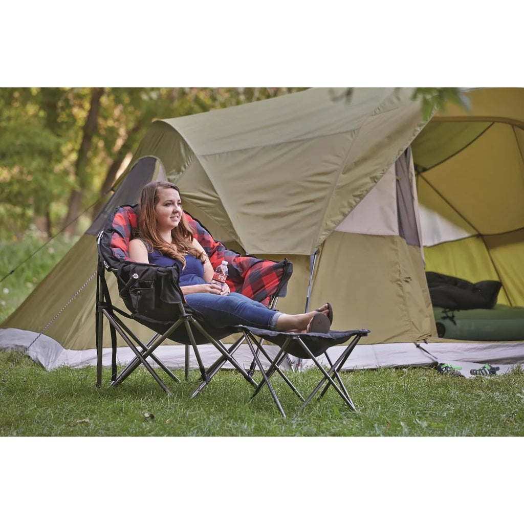 Oversized Folding Camping Chair with Padded Seats, 500-lb. Capacity V73688