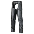 Black Cowhide Motorcycle Chaps 3XL N447