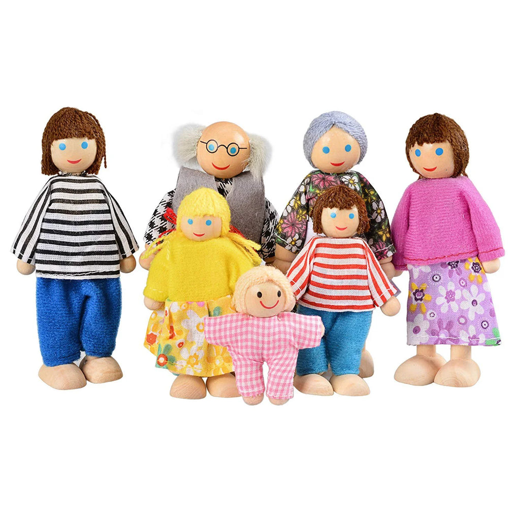 Wooden Dolls Playset Set of 7-Piece K263