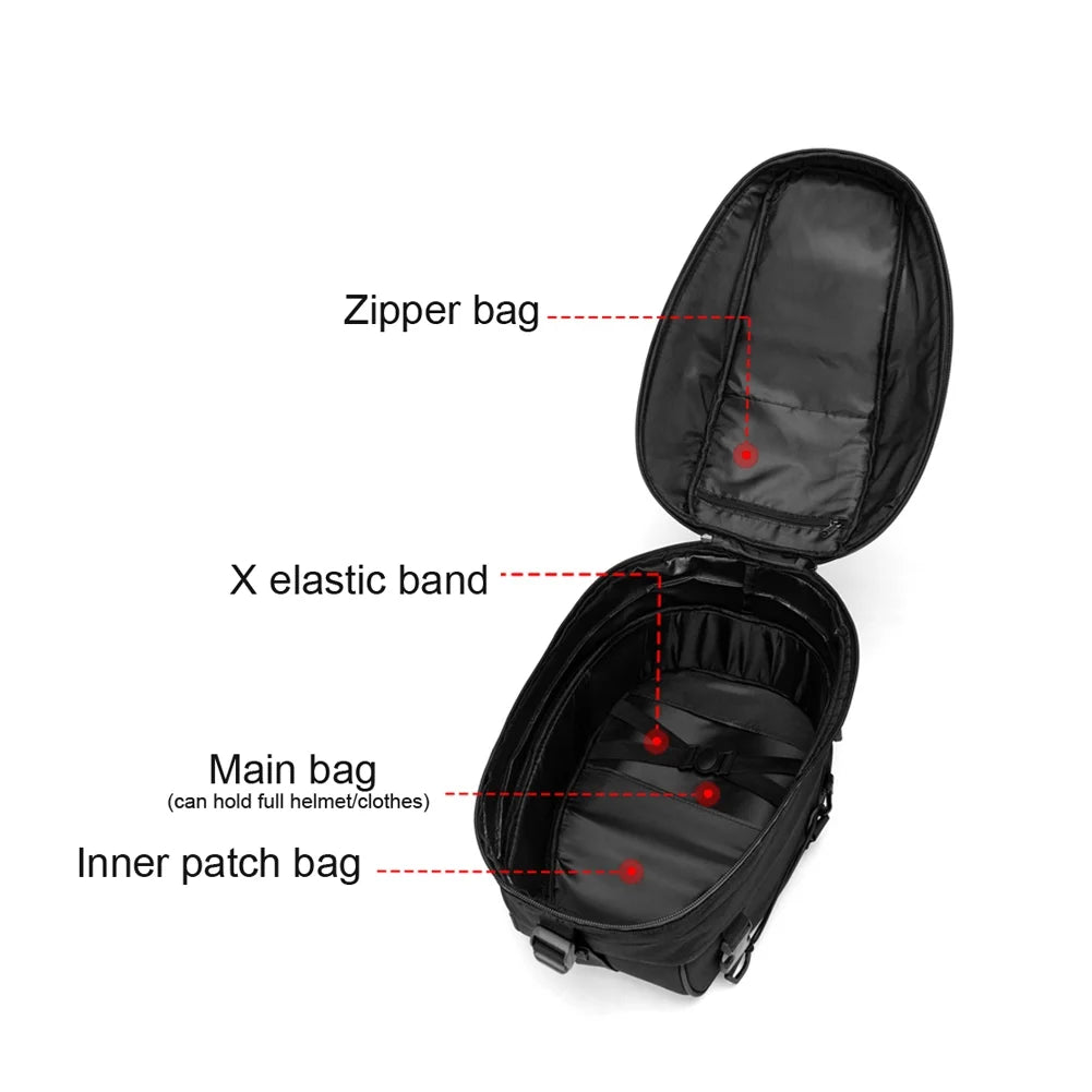 Motorcycle Tail Bag 30L-40L Tool Box Rear Seat Bag A25443