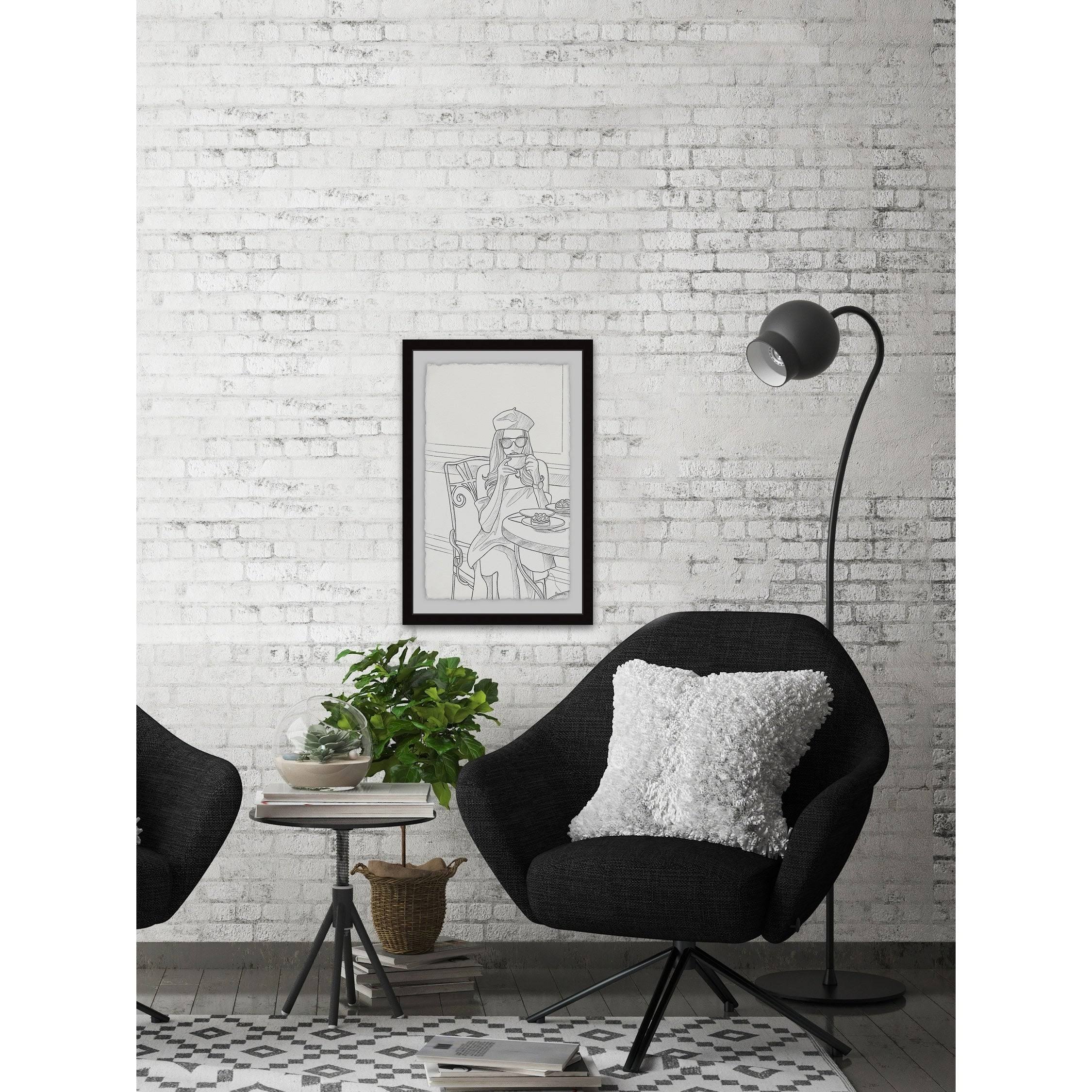 45x22 x 30x22 in Framed Giclee Black C8259