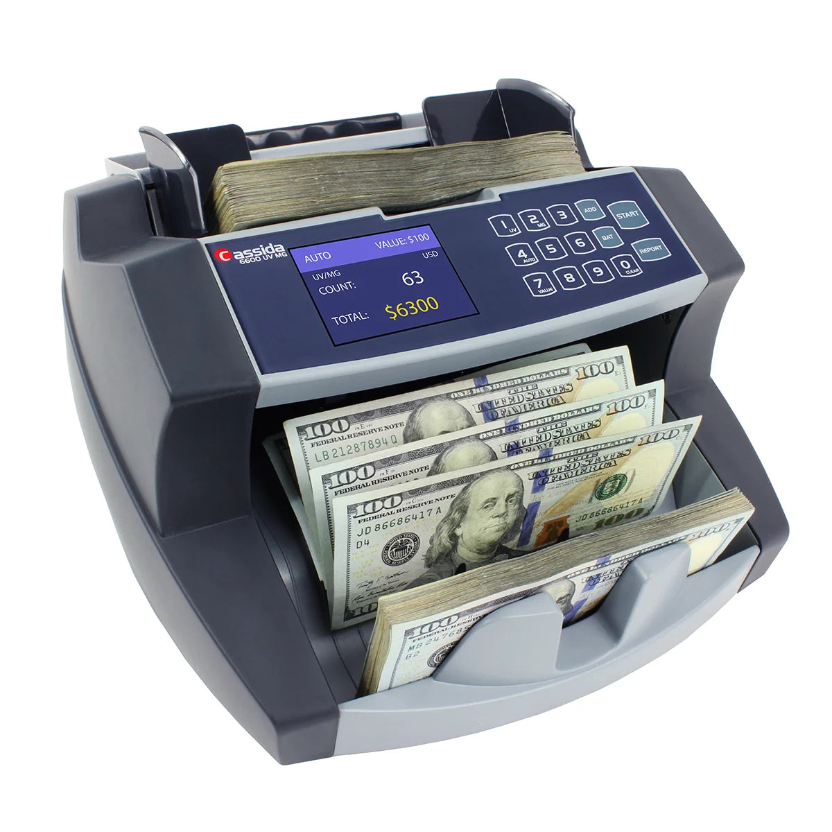 6600 UV/MG Top Loading Bill Counter with Counterfeit Detection T51695