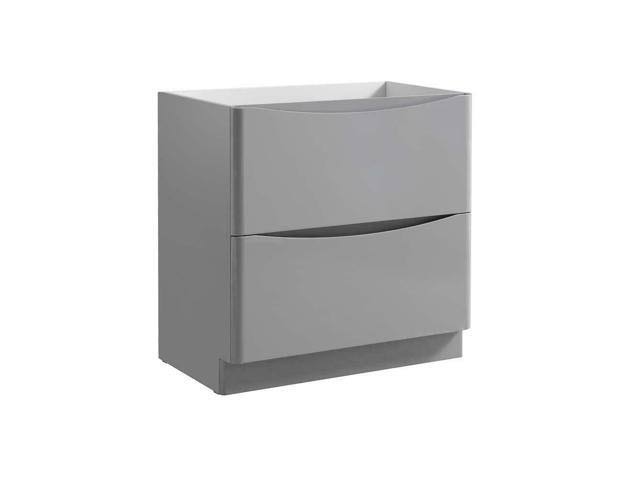 Glossy Gray Free Standing Bathroom Cabinet V59335