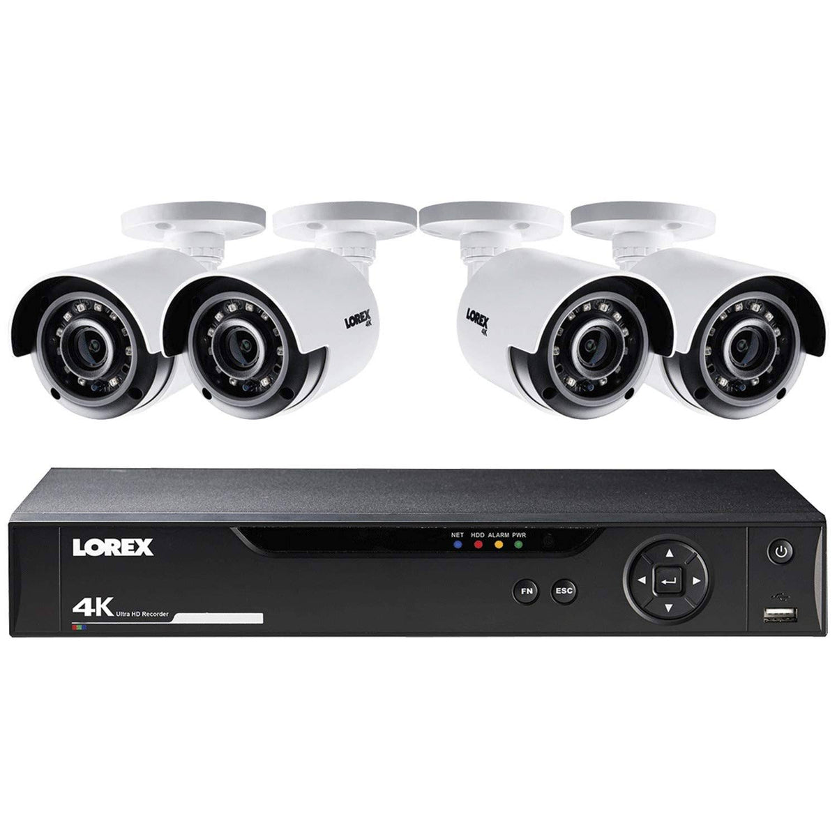 8-Channel DVR with 4 Outdoor Cameras Night Vision - 1 TB E52696