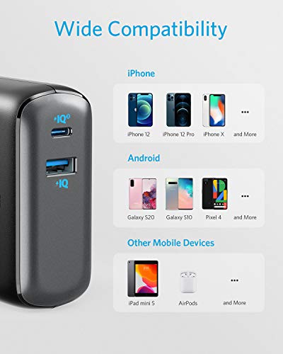 10,000 mAh 20W USB-C Portable Charger 2-in-1 Wall Charger (Black) K85505