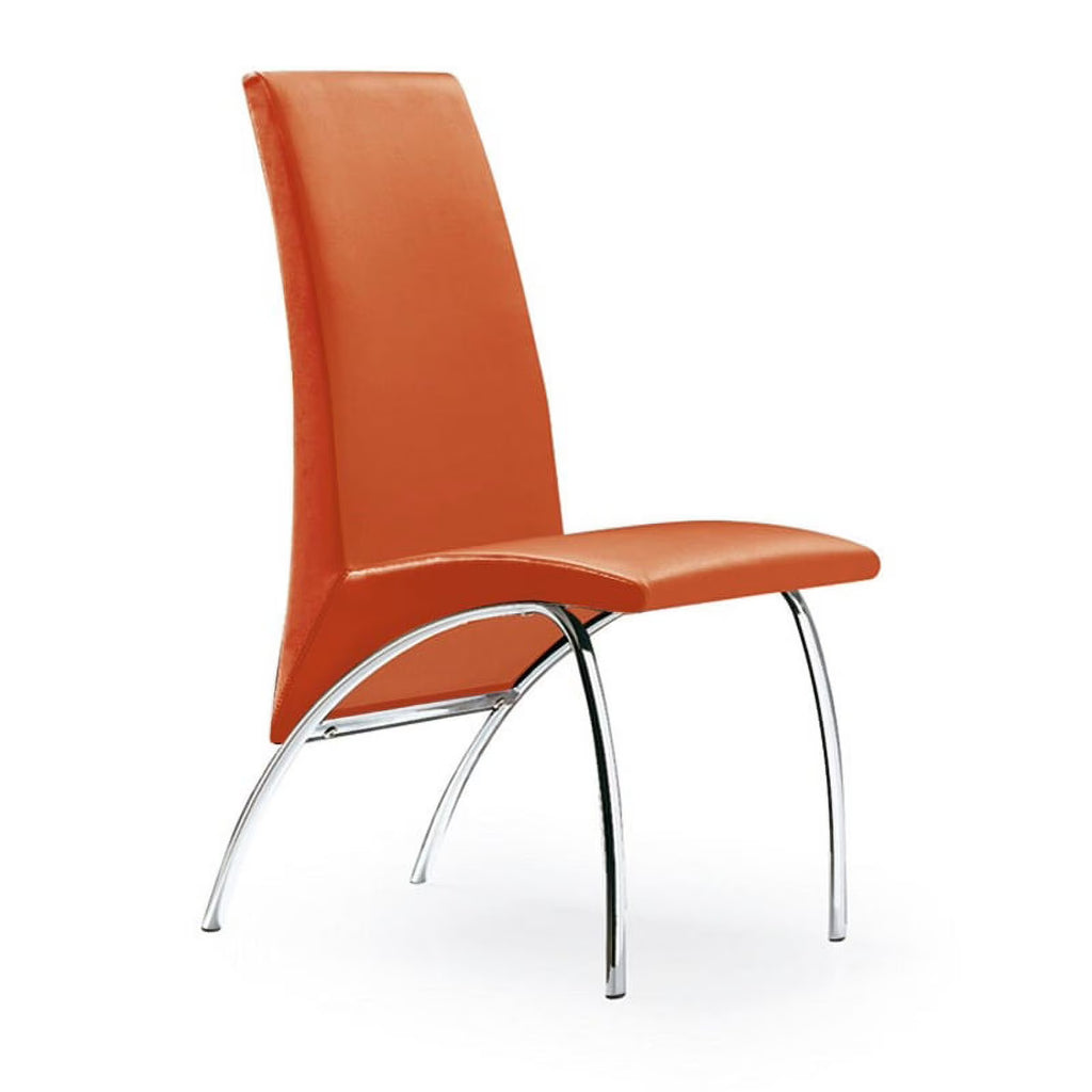 Faux Leather Dining Chair in Orange (Set of 2) Z539287
