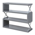 Glossy Gray Contemporary Bookcase N633960