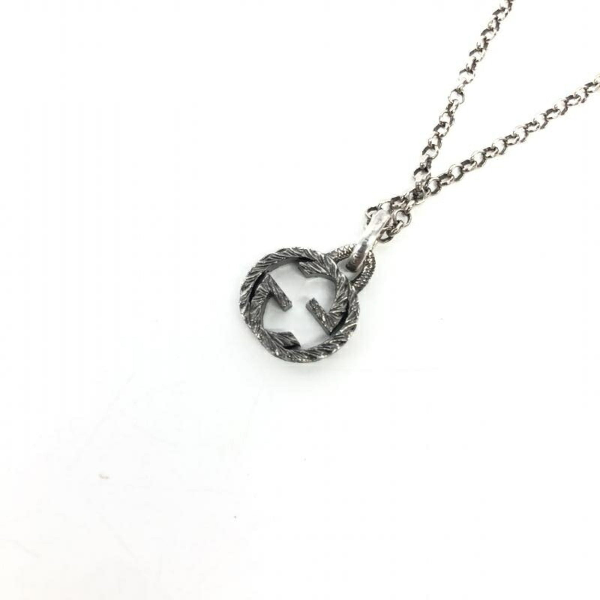 Silver Interlocking G Necklace W384581