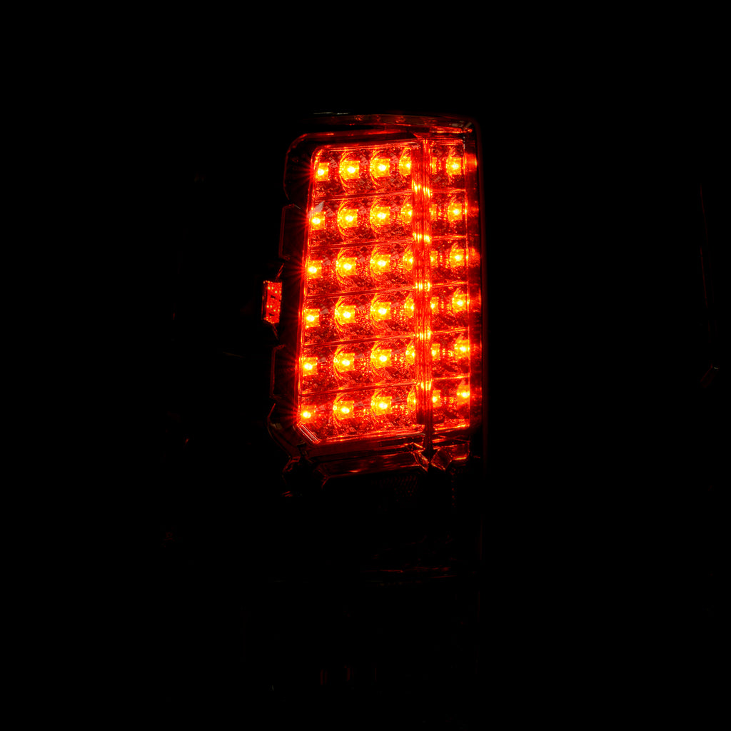 Smoked Chrome Housing LED Tail Lights Brake Stop Lamps F8947