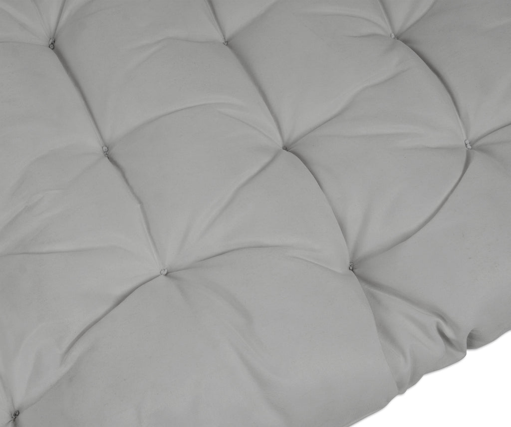 Gray Quilted Thick Padded Seat Cushion 74 x 23 inches B87020
