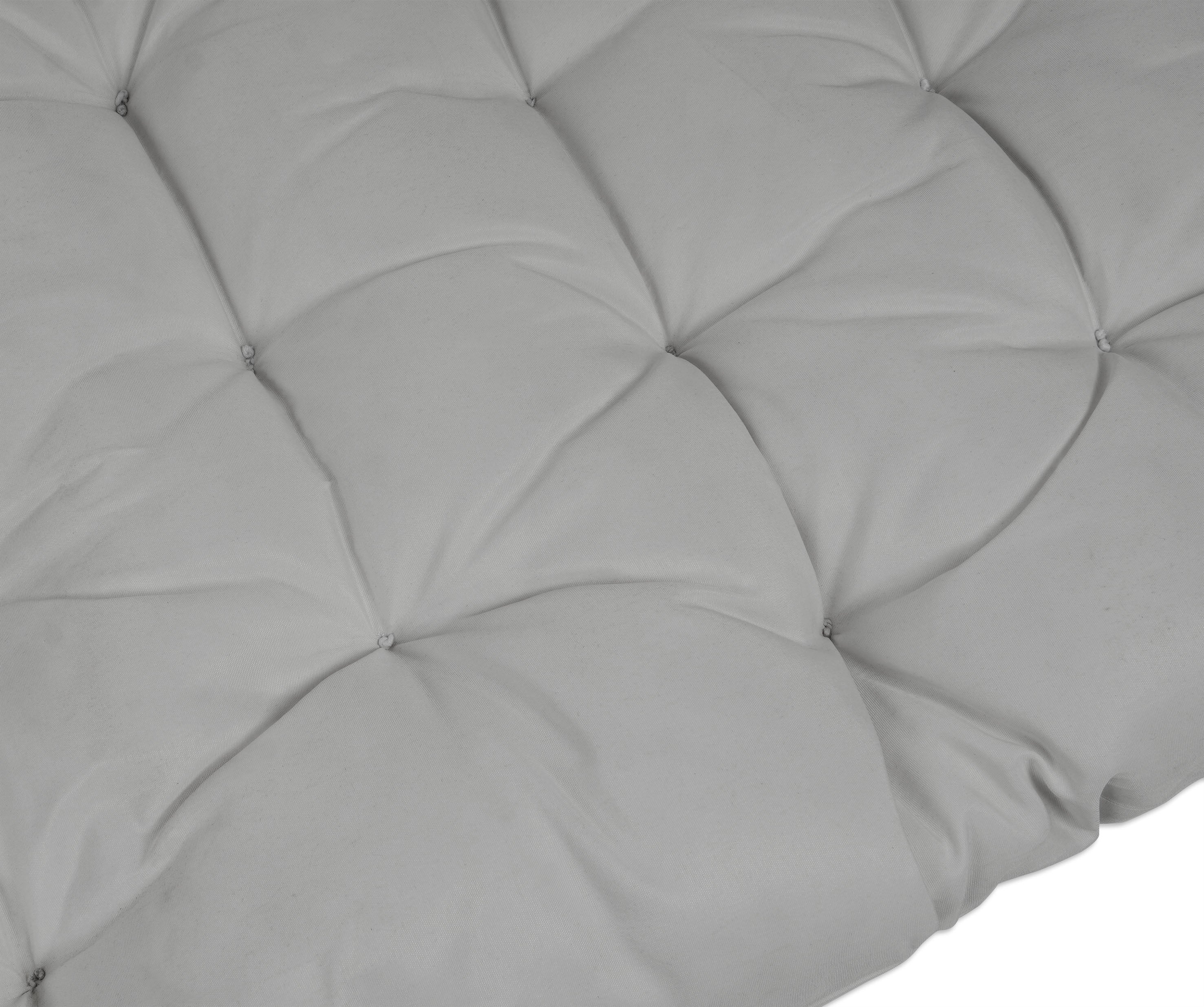 Gray Quilted Thick Padded Seat Cushion 74 x 23 inches B87020