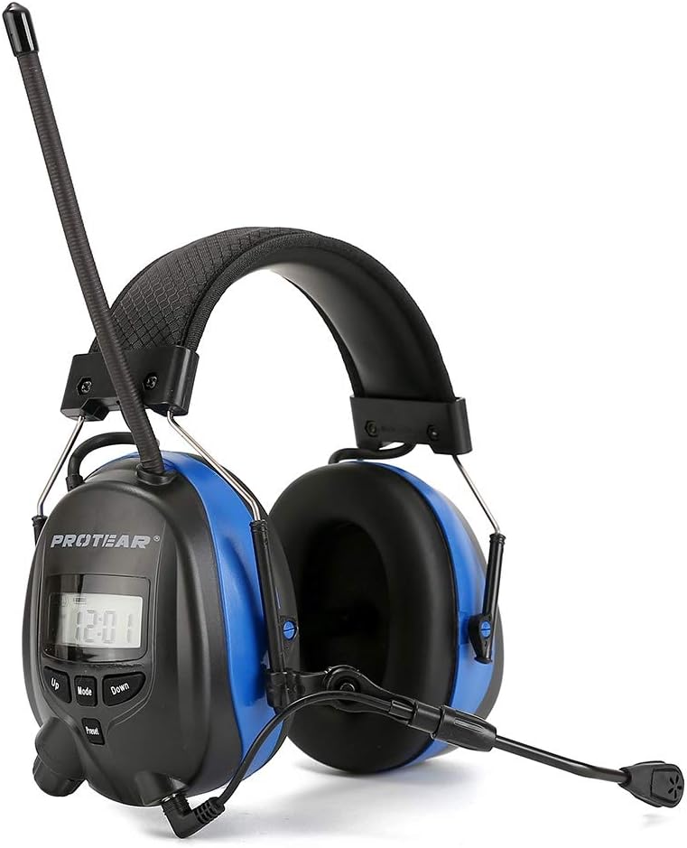 Blue Bluetooth Radio Safety Earmuffs, Pack of 2 G13857