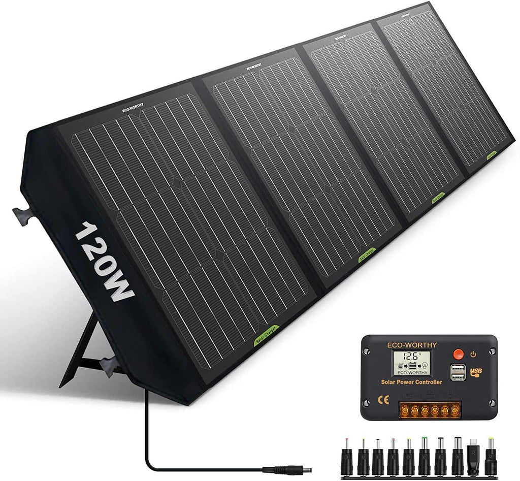 100W Foldable Solar Panel with Adjustable Kickstand Q3579