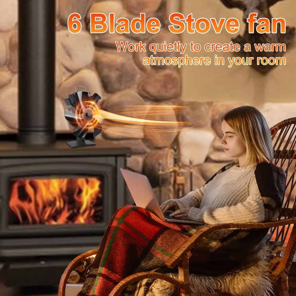 6 Blades Wood Stove Fan Z8494