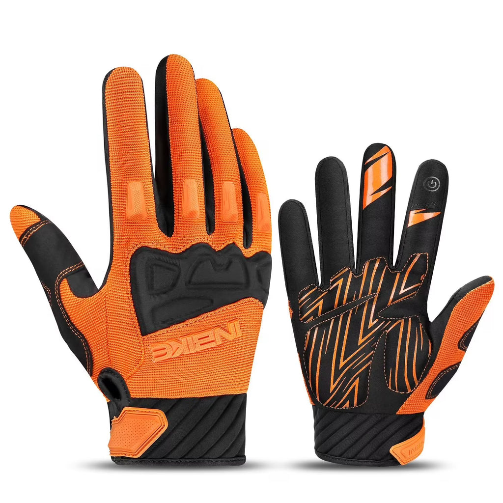 Orange Medium MTB Touchscreen Bike Gloves V7797