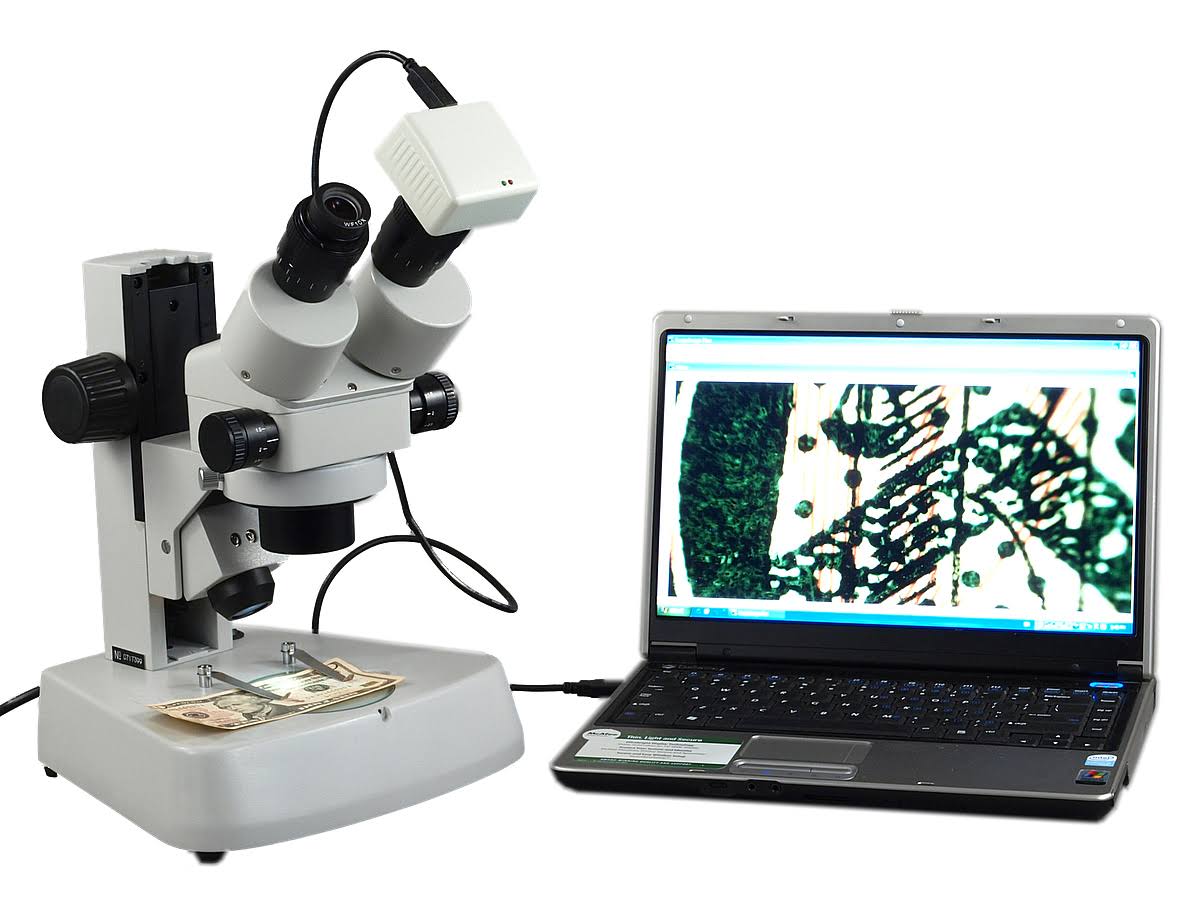 7x~45x Zoom Binocular Stereo Microscope with 1.3MP Digital Camera T34884