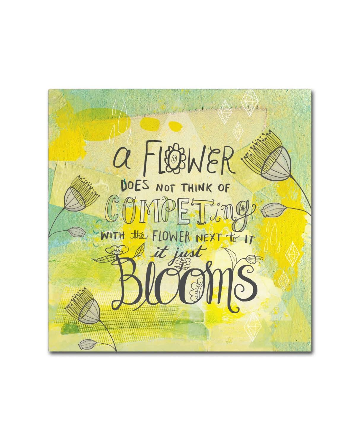 Blooms Quote 35x35-Inch X142391