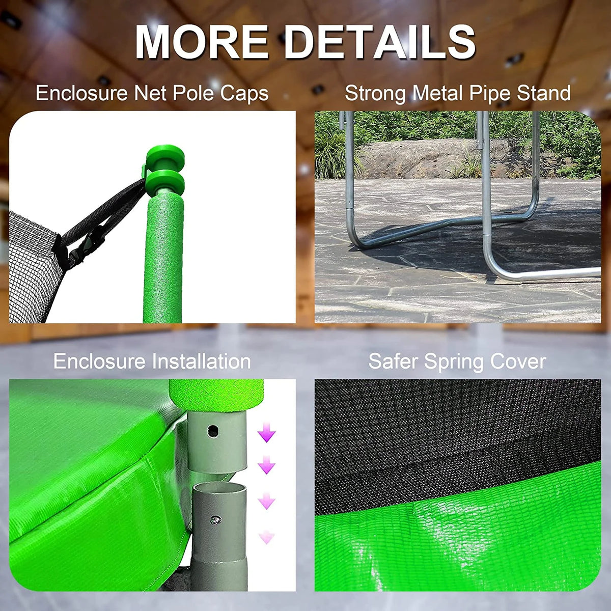 Rectangle Trampoline with Enclosure Net R277