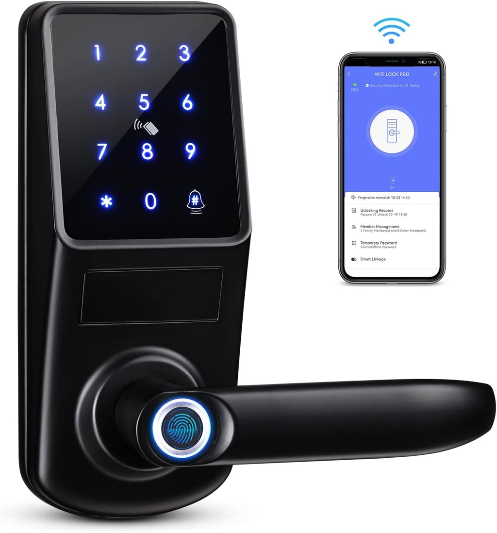 Smart Fingerprint Door Lock with Reversible Handle I60357