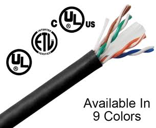Cat6 Unshielded Bulk Ethernet Cable, Riser CMR, UTP, Solid 24 AWG Yellow A254