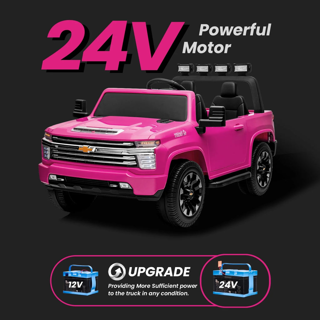 Pink 24V Ride on Car 2 Seater Electric Truck with Remote Control V99424
