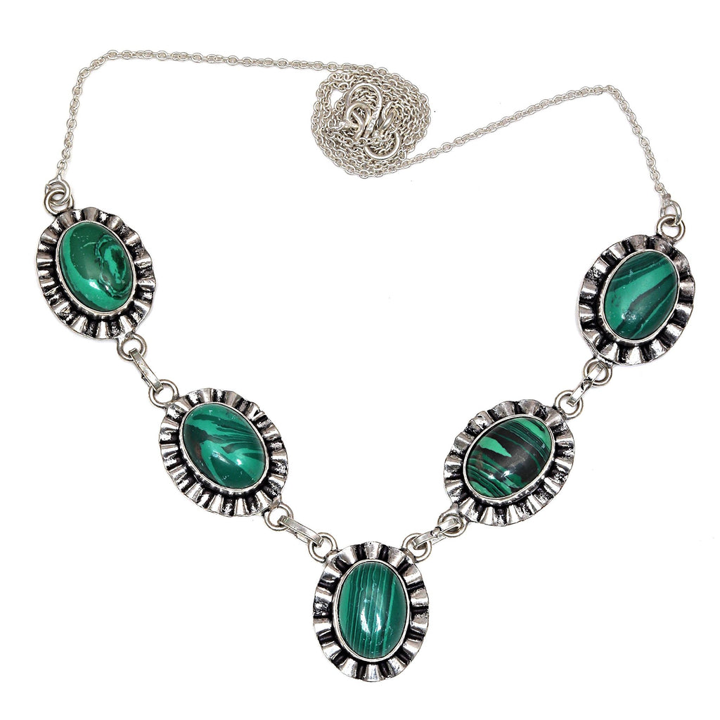 Malachite 925 Silver Necklace 20 in T58168