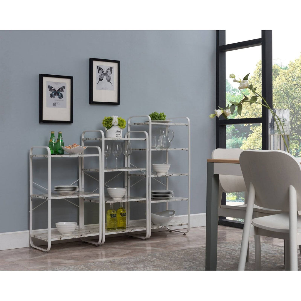 White 4 Tier Freestanding Kitchen Bakers Rack R748811