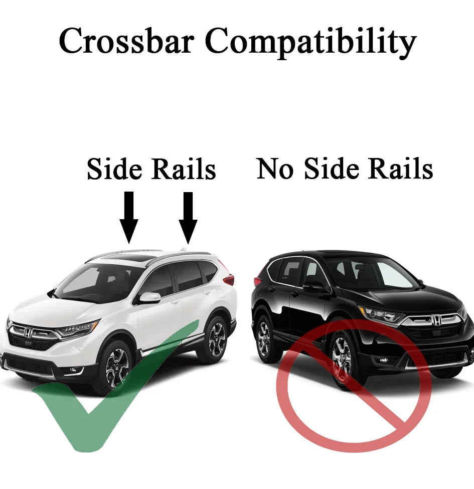 Black Aluminum Roof Rack Cross Bars Set of 2pcs F693722