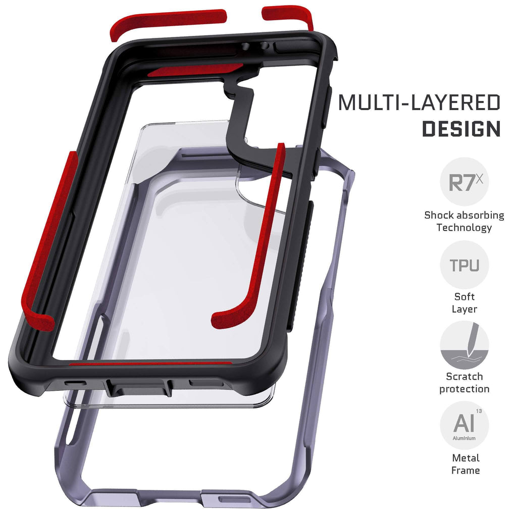 Violet Clear Metal Case J7376
