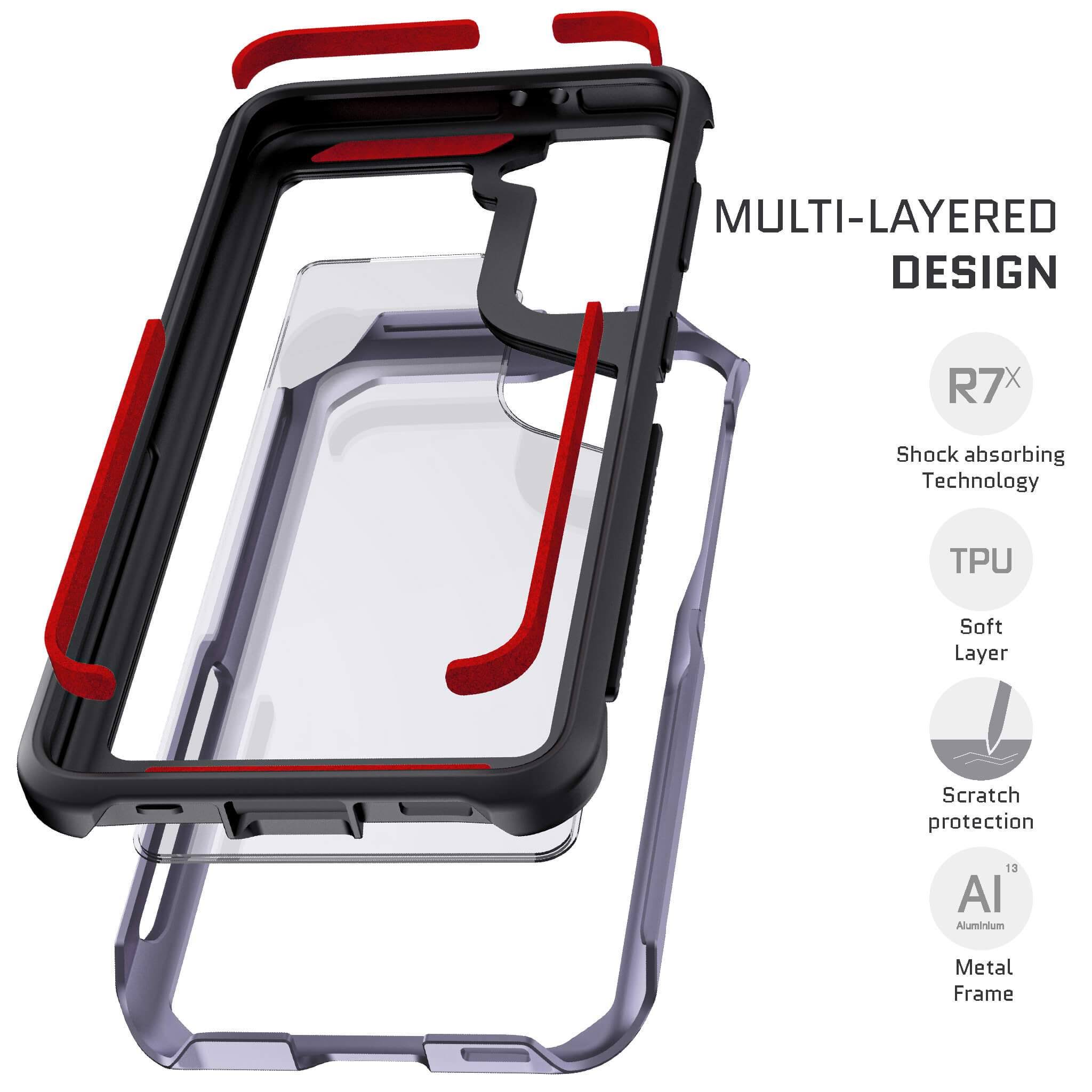 Violet Clear Metal Case J7376