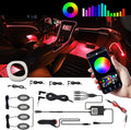 13 in 1 Multicolor RGB Fiber Optic EL Wire Strip Neon Tube 12V Trim Light Pack of 2 S322253