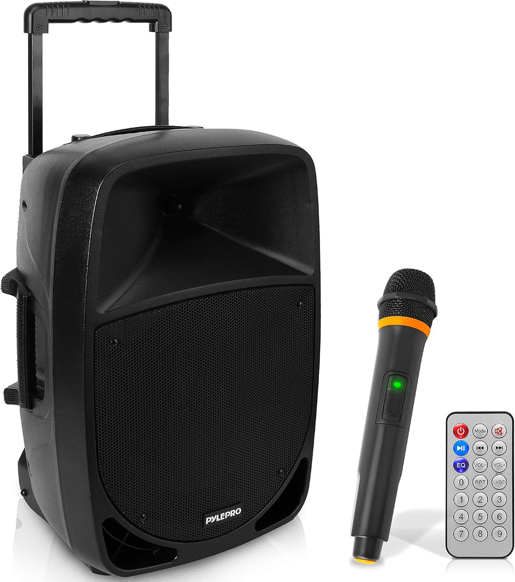 1200W Portable Bluetooth PA Speaker with UHF Wireless Microphone N888