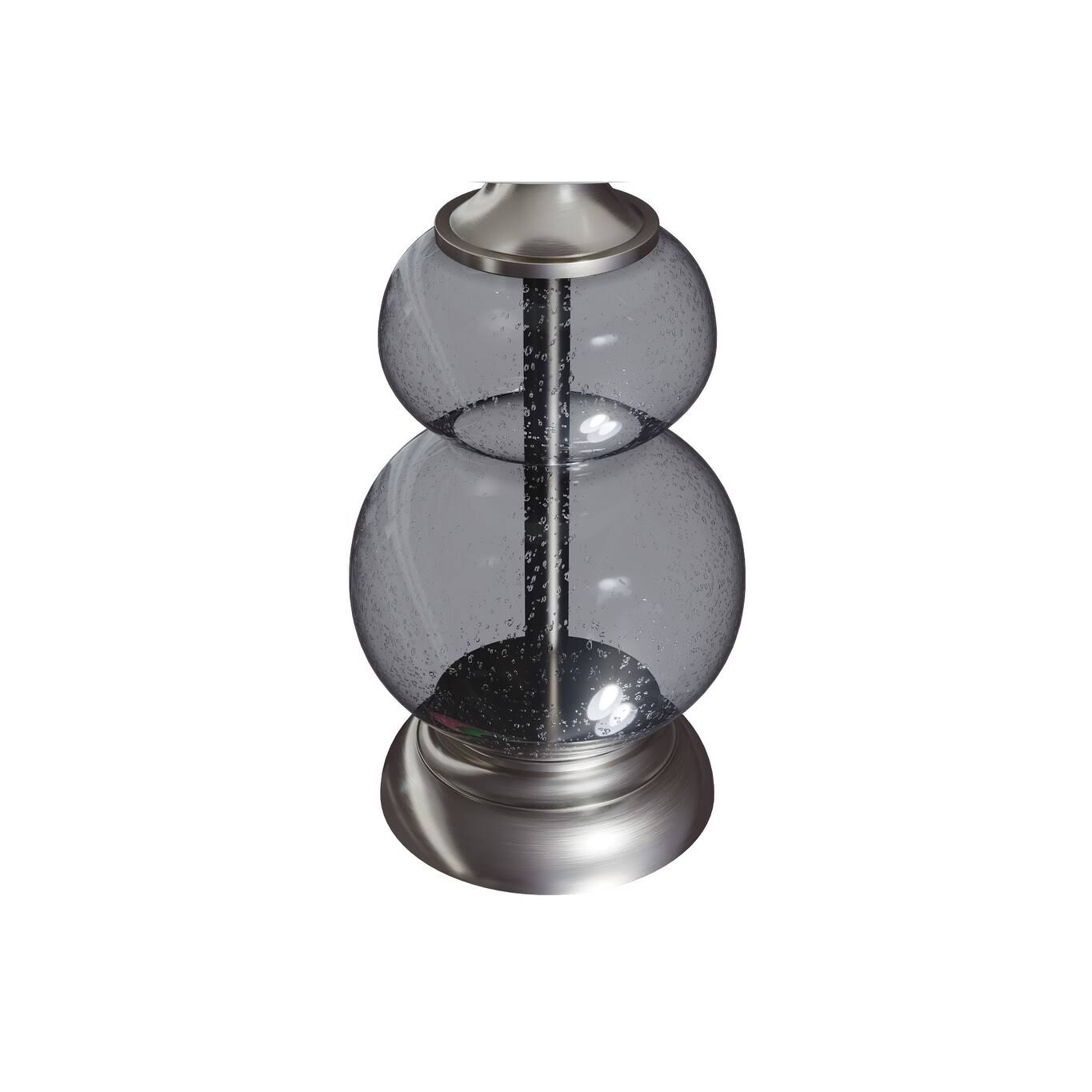 Clear Seeded Glass Accent Lamp Set of 2 U647
